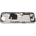 Mid-Frame Housing  W/ Charging Port Flex & Small Parts  For iPhone 16 Pro (US Version) (Used OEM Pull: Grade A) (Natural Titanium)