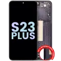 OLED Assembly With Frame For Samsung Galaxy S23 Plus 5G (US & International) (Used OEM Pull: Grade B/C) (Phantom Black)