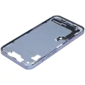 Mid-Frame Housing  W/ Charging Port Flex & Small Parts  For iPhone 14 (US Version) (Used OEM Pull: Grade B) (Blue)
