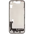 Mid-Frame Housing  W/ Charging Port Flex & Small Parts  For iPhone 14 (US Version) (Used OEM Pull: Grade B) (Starlight)