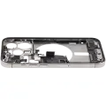 Mid-Frame Housing  W/ Charging Port Flex & Small Parts  For iPhone 15 Pro (EU / Global Version) (Used OEM Pull: Grade C) (Natural Titanium)