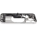 Mid-Frame Housing  W/ Charging Port Flex & Small Parts  For iPhone 15 Pro (EU / Global Version) (Used OEM Pull: Grade B) (White Titanium)