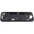 Mid-Frame Housing  W/ Charging Port Flex & Small Parts  For iPhone 15 (EU / Global Version) (Used OEM Pull: Grade C) (Black)