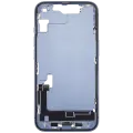 Mid-Frame Housing  W/ Charging Port Flex & Small Parts  For iPhone 14 (EU / Global Version) (Used OEM Pull: Grade C) (Blue)