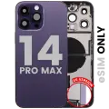 Back Housing W/ Charging Port Flex & Small Parts  For iPhone 14 Pro Max (US Version) (Used OEM Pull: Grade C) (Deep Purple)