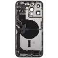 Back Housing W/ Charging Port Flex & Small Parts  For iPhone 14 Pro Max (US Version) (Used OEM Pull: Grade C) (Silver)