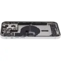 Back Housing W/ Charging Port Flex & Small Parts  For iPhone 14 Pro Max (US Version) (Used OEM Pull: Grade C) (Silver)