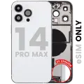 Back Housing W/ Charging Port Flex & Small Parts  For iPhone 14 Pro Max (US Version) (Used OEM Pull: Grade B) (Silver)