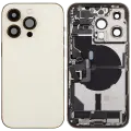 Back Housing W/ Charging Port Flex & Small Parts  For iPhone 14 Pro (EU / Global Version) (Used OEM Pull: Grade B) (Gold)