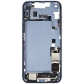 Mid-Frame Housing  W/ Charging Port Flex & Small Parts  For iPhone 14 Plus (US Version) (Used OEM Pull: Grade B) (Blue)