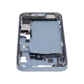 Mid-Frame Housing  W/ Charging Port Flex & Small Parts  For iPhone 14 Plus (US Version) (Used OEM Pull: Grade B) (Blue)