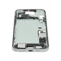 Mid-Frame Housing  W/ Charging Port Flex & Small Parts  For iPhone 15 Plus (US Version) (Used OEM Pull: Grade A) (Green)