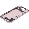 Mid-Frame Housing  W/ Charging Port Flex & Small Parts  For iPhone 15 Plus (US Version) (Used OEM Pull: Grade A) (Pink)