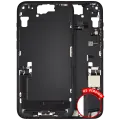 Mid-Frame Housing  W/ Charging Port Flex & Small Parts  For iPhone 15 Plus (US Version) (Used OEM Pull: Grade C) (Black)