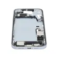 Mid-Frame Housing  W/ Charging Port Flex & Small Parts  For iPhone 15 Plus (US Version) (Used OEM Pull: Grade C) (Blue)