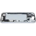 Mid-Frame Housing  W/ Charging Port Flex & Small Parts  For iPhone 15 Plus (US Version) (Used OEM Pull: Grade C) (Blue)