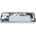 Mid-Frame Housing  W/ Charging Port Flex & Small Parts  For iPhone 15 Plus (US Version) (Used OEM Pull: Grade C) (Blue)