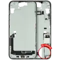 Mid-Frame Housing  W/ Charging Port Flex & Small Parts  For iPhone 15 Plus (US Version) (Used OEM Pull: Grade C) (Green)