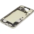 Mid-Frame Housing  W/ Charging Port Flex & Small Parts  For iPhone 15 Plus (US Version) (Used OEM Pull: Grade C) (Yellow)