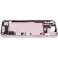 Mid-Frame Housing  W/ Charging Port Flex & Small Parts  For iPhone 15 Plus (US Version) (Used OEM Pull: Grade C) (Pink)