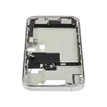Mid-Frame Housing  W/ Charging Port Flex & Small Parts  For iPhone 16 Pro (US Version) (Used OEM Pull: Grade C) (White Titanium)
