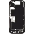 Mid-Frame Housing  W/ Charging Port Flex & Small Parts  For iPhone 16 Pro (US Version) (Used OEM Pull: Grade C) (Black Titanium)