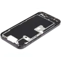Mid-Frame Housing  W/ Charging Port Flex & Small Parts  For iPhone 16 Pro (US Version) (Used OEM Pull: Grade B) (Black Titanium)