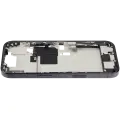 Mid-Frame Housing  W/ Charging Port Flex & Small Parts  For iPhone 16 Pro (US Version) (Used OEM Pull: Grade B) (Black Titanium)
