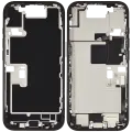 Mid-Frame Housing  W/ Charging Port Flex & Small Parts  For iPhone 16 Pro (US Version) (Used OEM Pull: Grade A) (Black Titanium)