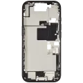 Mid-Frame Housing  W/ Charging Port Flex & Small Parts  For iPhone 16 Pro (US Version) (Used OEM Pull: Grade A) (Black Titanium)