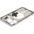 Mid-Frame Housing  W/ Charging Port Flex & Small Parts  For iPhone 15 Pro Max (US Version) (Used OEM Pull: Grade B) (Natural Titanium)