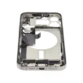 Mid-Frame Housing  W/ Charging Port Flex & Small Parts  For iPhone 15 Pro Max (US Version) (Used OEM Pull: Grade B) (Natural Titanium)