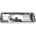 Mid-Frame Housing  W/ Charging Port Flex & Small Parts  For iPhone 15 Pro Max (US Version) (Used OEM Pull: Grade B) (Natural Titanium)