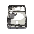 Mid-Frame Housing  W/ Charging Port Flex & Small Parts  For iPhone 15 Pro Max (US Version) (Used OEM Pull: Grade B) (Black Titanium)