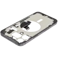 Mid-Frame Housing W/ Charging Port Flex & Small Parts  For iPhone 15 Pro Max (US Version) (Used OEM Pull: Grade A) (Black Titanium)