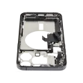 Mid-Frame Housing W/ Charging Port Flex & Small Parts  For iPhone 15 Pro Max (US Version) (Used OEM Pull: Grade A) (Black Titanium)