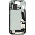 Mid-Frame Housing  W/ Charging Port Flex & Small Parts  For iPhone 15 (US Version) (Used OEM Pull: Grade C) (Green)