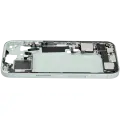 Mid-Frame Housing  W/ Charging Port Flex & Small Parts  For iPhone 15 (US Version) (Used OEM Pull: Grade C) (Green)