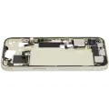 Mid-Frame Housing  W/ Charging Port Flex & Small Parts  For iPhone 15 (US Version) (Used OEM Pull: Grade B) (Yellow)