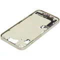 Mid-Frame Housing  W/ Charging Port Flex & Small Parts  For iPhone 15 (US Version) (Used OEM Pull: Grade A) (Yellow)
