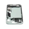 Mid-Frame Housing  W/ Charging Port Flex & Small Parts  For iPhone 15 (US Version) (Used OEM Pull: Grade A) (Green)