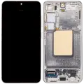 OLED Assembly With Frame For Samsung Galaxy S24 5G (US & International Version) (Used OEM Pull: Grade A) (Marble Grey)