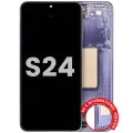 OLED Assembly With Frame For Samsung Galaxy S24 5G (US & International Version) (Used OEM Pull: Grade B/C) (Cobalt Violet)