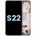 OLED Assembly With Frame For Samsung Galaxy S22 5G (Service Pack) (Pink Gold)