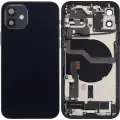 Back Housing W/ Charging Port Flex & Small Parts  For iPhone 12 (EU / Global Version) (Used OEM Pull: Grade A) (Black)