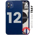 Back Housing W/ Charging Port Flex & Small Parts  For iPhone 12 (EU / Global Version) (Used OEM Pull: Grade A) (Blue)