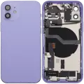 Back Housing W/ Charging Port Flex & Small Parts  For iPhone 12 (EU / Global Version) (Used OEM Pull: Grade A) (Purple)