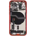 Back Housing W/ Charging Port Flex & Small Parts  For iPhone 12 (EU / Global Version) (Used OEM Pull: Grade A) (Red)