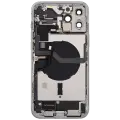 Back Housing W/ Charging Port Flex & Small Parts  For iPhone 12 Pro Max (EU / Global Version) (Used OEM Pull: Grade A) (Silver)