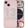Back Housing W/ Charging Port Flex & Small Parts  For iPhone 13 Mini (US Version) (Used OEM Pull: Grade C) (Pink)